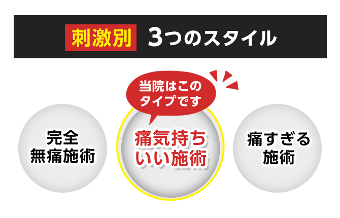 刺激別 3つのスタイル